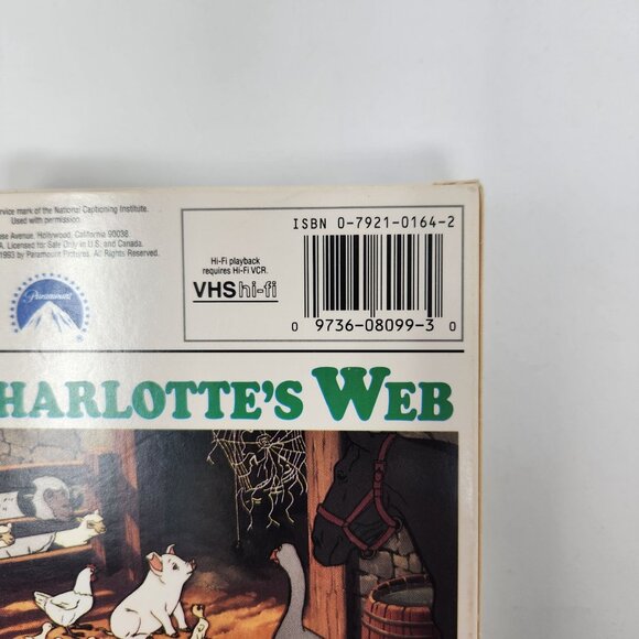 Charlottes Web VHS Tape Animated Movie Vintage - Picture 5 of 7